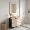 vidaXL Badezimmer Sets Weiße gewaschene Oberfläche Massivholz Mango 3310030 Bild 1