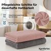 Komfortec 2er Saunatuch Set 80x200 cm aus 100% Baumwolle, XXL-Saunatücher, Sauna Handtuch, Weich, Groß, Frottee, Schnelltrocknend, Anthrazit Grau/Blütenrosa Bild 3