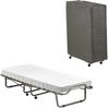 Dmora Ace-Klappbett, Feldbett mit 15 Lattenrosten, inklusive Matratze, platzsparendes Kinderbett, 100 % Made in Italy, 80 x 190 x 39 cm, mit Hülle Bild 2