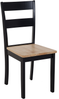 Esszimmerstuhl Holz hellbraun / schwarz 2er Set GEORGIA Bild 4