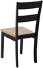 Esszimmerstuhl Holz hellbraun / schwarz 2er Set GEORGIA Bild 5