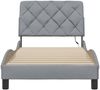 vidaXL Bettgestell mit LED ohne Matratze Hellgrau 90x200 cm Stoff 3310643 Bild 5