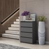 Furnica Kommode GABRIEL 4 Schubladen - Anthrazit Grau H92cm B60cm T33cm Bild 2