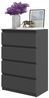 Furnica Kommode GABRIEL 4 Schubladen - Anthrazit Grau H92cm B60cm T33cm Bild 4