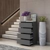 Furnica Kommode GABRIEL 4 Schubladen - Anthrazit Grau H92cm B60cm T33cm Bild 3