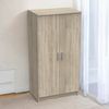 Dmora 2-türiger MehrzweckschrankAbram, Multifunktionale Möbel, Schuhschrank, Besenschrank, 55x35 h108 cm, Eiche Bild 2