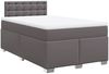vidaXL Boxspringbett mit Matratze Grau 120x200 cm Kunstleder 3286118 Bild 2