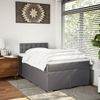 vidaXL Boxspringbett mit Matratze Grau 120x200 cm Kunstleder 3286118 Bild 3