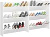 vidaXL Wand-Schuhschränke 2 Stk. Weiß 80x18x90 cm Holzwerkstoff 806778 Bild 3