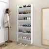 vidaXL Wand-Schuhschränke 2 Stk. Weiß 80x18x90 cm Holzwerkstoff 806778 Bild 2