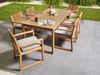 Gartenmöbel Set 8-Sitzer SASSARI PREMIUM inkl. Kissen zertifiziertes Akazienholz Hellgrau Bild 3