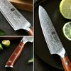 XIZNUO 13,3cm Damaststahl Allzweckmesser Universalmesser Rosenholz-Griff Bild 5