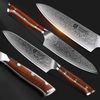 XIZNUO 13,3cm Damaststahl Allzweckmesser Universalmesser Rosenholz-Griff Bild 2