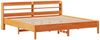 vidaXL Massivholzbett ohne Matratze Wachsbraun 200x200 Kiefernholz 3306878 Bild 3