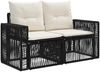 vidaXL Gartensofa-set 9 pcs Schwarz und Cremeweiß Poly-Rattan 3435145 Bild 4