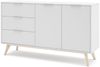 Calicosy Buffet 2 Türen, 3 Schubladen Campus - L140 cm - Weiß Bild 3
