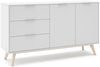 Calicosy Buffet 2 Türen, 3 Schubladen Campus - L140 cm - Weiß Bild 5