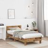 vidaXL Bettrahmen mit Kopfteil Altholz 203 x 95 x 70 cm Holzwerkstoff 874112 Bild 3