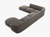 Micadoni 'Miley' 6-Sitzer-Sofa, Panorama-Ecke, links, Beinfarbe Black Plastic, Grau, Chenille Bild 3