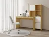 Vente-unique - ALIOBINI Büromöbel Holz, Platte BeigeWeiß - B 51,5 cm x H 146,8 cm x L 156,8 cm Bild 1