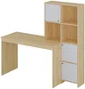 Vente-unique - ALIOBINI Büromöbel Holz, Platte BeigeWeiß - B 51,5 cm x H 146,8 cm x L 156,8 cm Bild 4