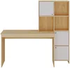 Vente-unique - ALIOBINI Büromöbel Holz, Platte BeigeWeiß - B 51,5 cm x H 146,8 cm x L 156,8 cm Bild 5