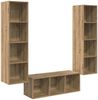 vidaXL TV-Schrankset Wandmontiert 3 pcs Artisan-Eiche Holzwerkstoff 3393341 Bild 2