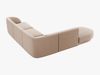 Micadoni 6-Sitzer Ecke links Sofa Miley | Beinfarbe Black Plastic, Cappuccino, Samt Bild 3