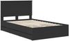 vidaXL Bettrahmen mit Schubladen Schwarz 120 x 190 cm Ingenieurs Holz 3411139 Bild 4