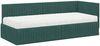 vidaXL Eckbettgestell mit Matratze mit Kopfteil 2 pcs Grün Samt 3393800 Bild 4