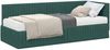 vidaXL Eckbettgestell mit Matratze mit Kopfteil 2 pcs Grün Samt 3393800 Bild 2