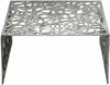 Couchtisch Aluminium Silber 60cm Quadratischer Sofatisch Metall - Wohnzimmertisch Alu modern mit Muster - Design Tisch niedrig - Loungetisch Beistelltisch Handmade Bild 5