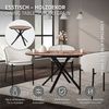 ML-DESIGN Esstisch Ausziehbar Esszimmertisch für 4-6 Personen Küchentisch Wohnzimmertisch, Moderner Rund Tisch 100-140cm mit X-Stahlgestell für Küche & Esszimmer Bild 2