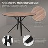 ML-DESIGN Esstisch Ausziehbar Esszimmertisch für 4-6 Personen Küchentisch Wohnzimmertisch, Moderner Rund Tisch 100-140cm mit X-Stahlgestell für Küche & Esszimmer Bild 3