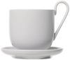 Blomus RO Set 2 Kaffeetassen mit Untertasse, Teetasse, Becher, Porzellan, Nimbus Cloud, 290 ml, 64050 Bild 2