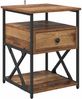 vidaXL Nachttisch mit Schubladen Altholz 40 x 42 x 55 cm Holzwerkstoff 881881 Bild 2