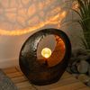 2x LED-Solarleuchte, Messing, Glas, Klar, Warmweiß, Feuer-Effekt, H 37 cm Bild 3