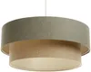 BPS Koncept 061-112-40 Hängeleuchte BOHO ELEGANT E27 1x40W Stoff strukturiert auf PVC-Kunststoff grau, beige H:91cm Ø40cm dimmbar Bild 1
