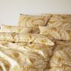 Elegante Mako Satin Bettwäsche Maison Leaves 24551-3 Gold 135x200 Bild 3
