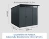 Hörmann 'Ecostar Trend' Metall-Gerätehaus mit Pultdach und 1-flügliger Tür, 238 x 238 x 232,3 cm (BxTxH), 5,7 m², Stahlblech anthrazitgrau Bild 4