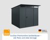 Hörmann 'Ecostar Trend' Metall-Gerätehaus mit Pultdach und 1-flügliger Tür, 238 x 238 x 232,3 cm (BxTxH), 5,7 m², Stahlblech anthrazitgrau Bild 3