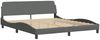 vidaXL Bett mit Matratze "Dover" Dunkelgrau 180x200 cm Stoff 3208445 Bild 4