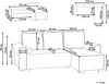 Eckschlafsofa 3-Sitzer EDANE Stoff Hellgrün mit Stauraum linksseitig Bild 2