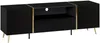 Vente-unique - MARZIALO TV unit Holz, Platte SchwarzGoldfarben - B 41 cm x H 51,8 cm x L 158 cm Bild 5