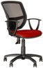Drehstuhl, verstellbar, Rollen, rot, H 97 cm Bild 2