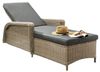 Destiny Gartenliege CASA, Aluminium, Polyrattan, m. Rollen und Auflage, 202x83x58cm, verstellbar Bild 2
