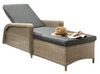Destiny Gartenliege CASA, Aluminium, Polyrattan, m. Rollen und Auflage, 202x83x58cm, verstellbar Bild 4