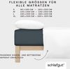 Schlafgut Spannbettlaken PREMIUM Mako-Zwirn-Jersey, 220 g/m², 95% Bio-Baumwolle, 5% Elasthan, Mako-Zwirn-Jersey, Gummizug: rundum, (1 Stück), Bettlaken bis 30 cm Höhe, PREMIUM-Qualität langlebig, perfekter Sitz Bild 3