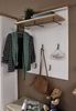 Garderobe Set JASMIN3 5tlg Hochschrank Paneel Spiegel Kommode Bank Landhaus weiß Bild 3