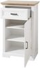Garderobe Set JASMIN3 5tlg Hochschrank Paneel Spiegel Kommode Bank Landhaus weiß Bild 5